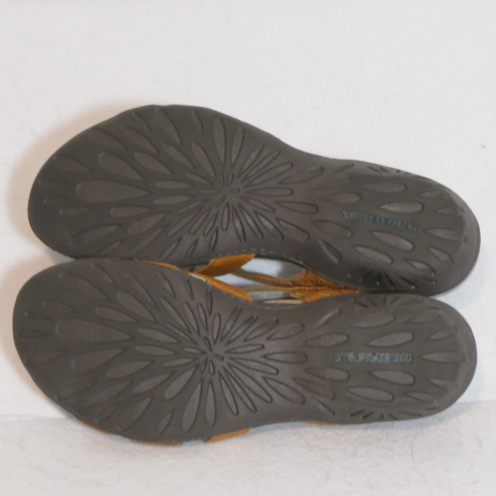 NIB Merrell Womens Bassoon Sandals 9 Tan Leather Strappy Gorpcore Granola J46248 - Picture 8 of 9